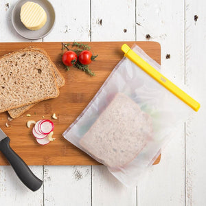 Nostik Reusable Freezer Bags + Clips Set of 4