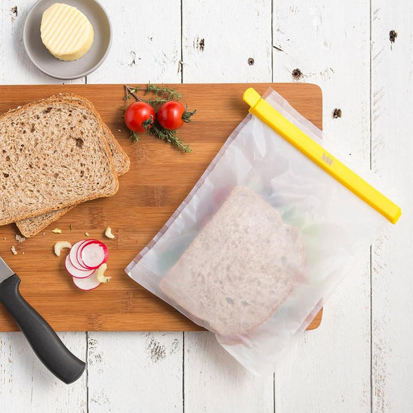 Nostik Reusable Freezer Bags + Clips Set of 4