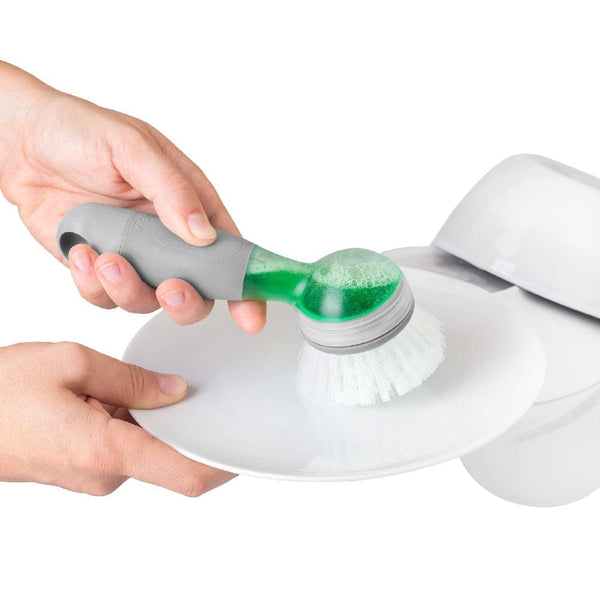 Vigar Rengo Soap Dispensing Grey Dish Brush