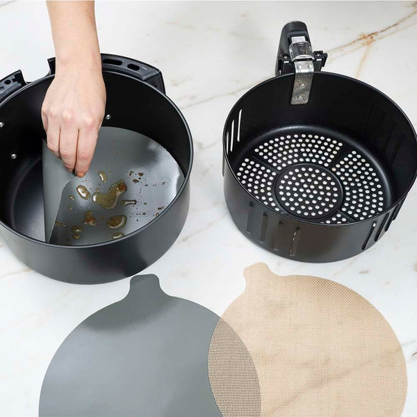 NoStik Silicone Fibreglass Air Fryer Liner Set of 2 Round