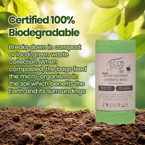 Eco Basics Biodegradable Garbage Bags, Small,12L, 20 Bags