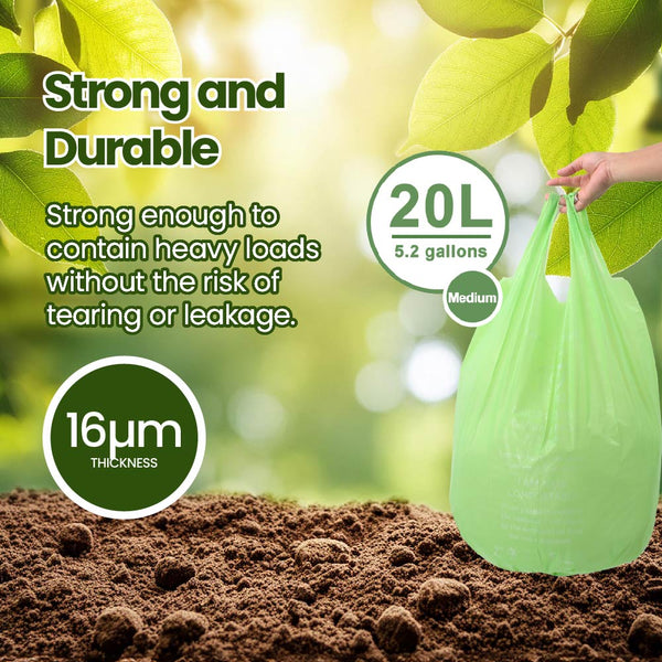 Eco Basics Biodegradable Garbage Bags, Medium, 20L, 15 Bags