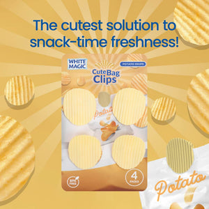Cute Bag Clips 4 Pack - Potato Chips