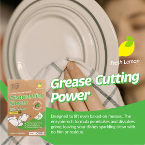 Eco Basics Dishwashing Sheets 60 pack - Fresh Lemon