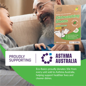 Eco Basics Dishwashing Sheets 60 pack - Fresh Lemon