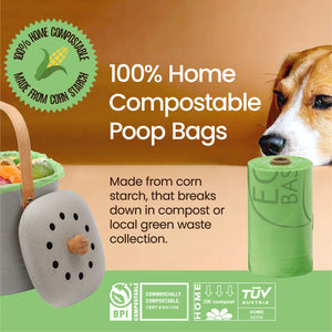Eco Basics 100% Compostable Doggy Bags 16 Rolls, 240 Bags