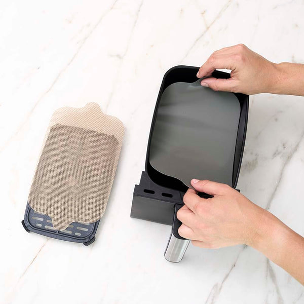 NoStik Silicone Fibreglass Dual Basket Air Fryer Liner Set of 4