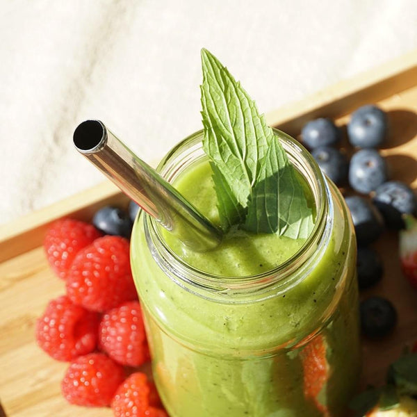 Eco Basics Stainless Steel Straw & Cleaner - 12mm