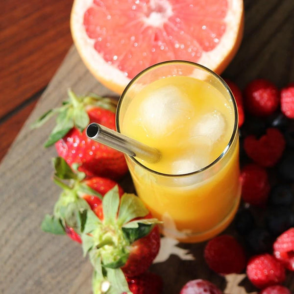 Eco Basics Stainless Steel Straw & Cleaner - 8mm