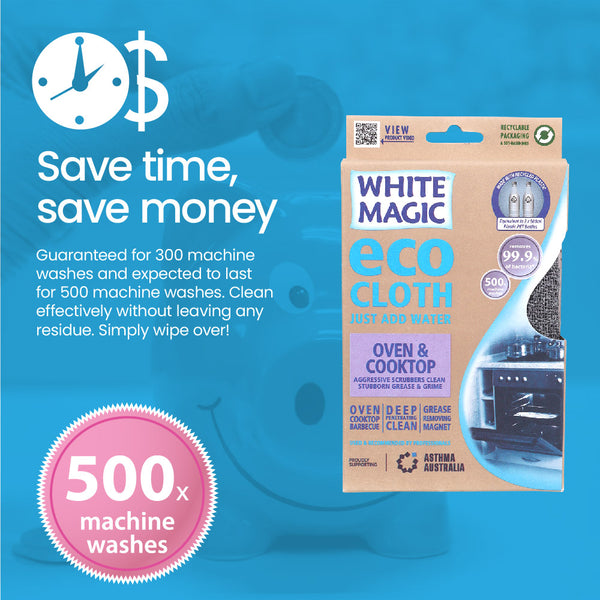 Eco Cloth Oven & Cooktop - With Bonus Glass/Window Cloth