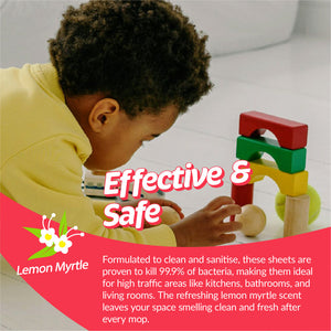 Eco Basics Floor Cleaner Sheets 40 pack - Lemon Myrtle