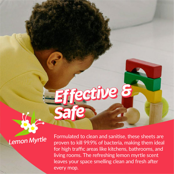 Eco Basics Floor Cleaner Sheets 40 pack - Lemon Myrtle