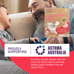 Eco Basics Floor Cleaner Sheets 40 pack - Lemon Myrtle