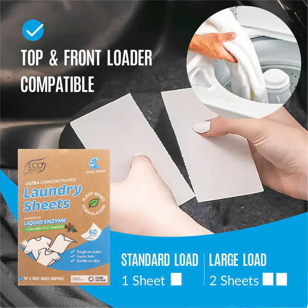 Eco Basics Laundry Sheet 60 pack - Ocean Breeze