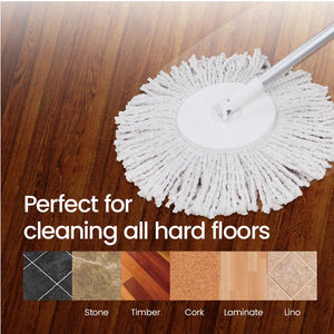 White Magic Spin Mop Head Refills Microfibre + Microfinger 3 pack