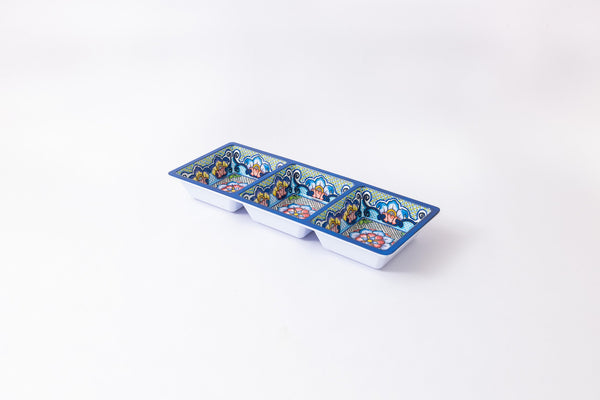 3 Section Taco Tray (Blue)