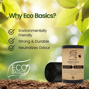 Eco Basics Recycled Garbage Bags, Small, 12L, 45 Bags