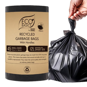 Eco Basics Recycled Garbage Bags, Small, 12L, 45 Bags