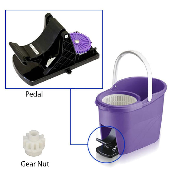 Spin Mop - Spinning Mechanism Pedal + Gear Nut