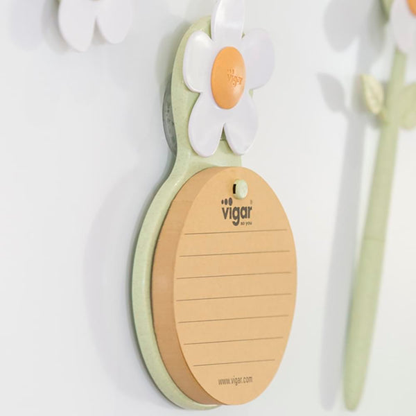 Florganic Notebook with Suction + Magnet Clip 2pc Set