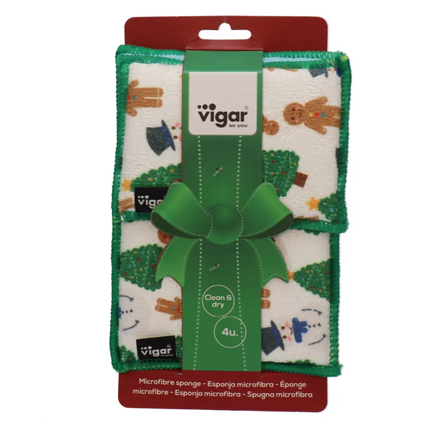 Frosty the Snowman Microfibre Sponges - 4 Pack