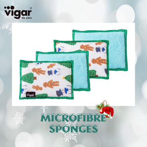 Frosty the Snowman Microfibre Sponges - 4 Pack