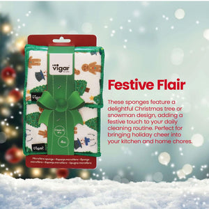 Frosty the Snowman Microfibre Sponges - 4 Pack