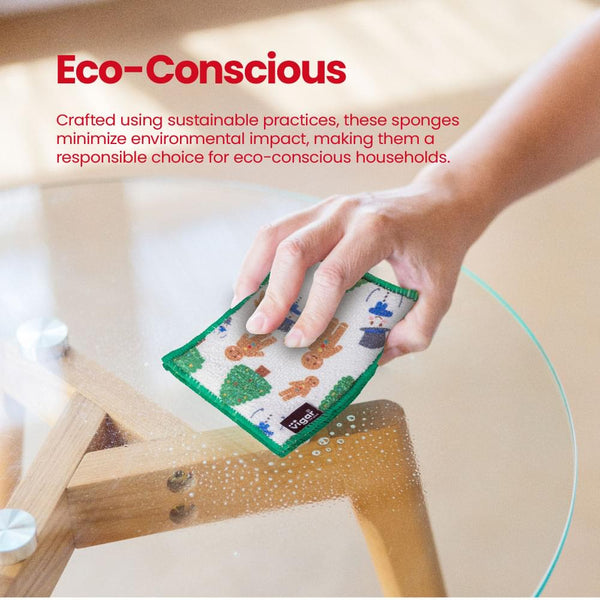 Frosty the Snowman Microfibre Sponges - 4 Pack