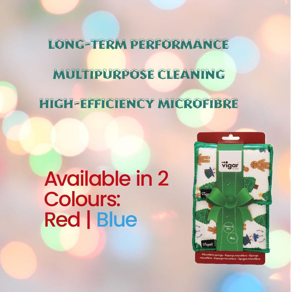 Christmas Tree Microfibre Sponges - 4 Pack
