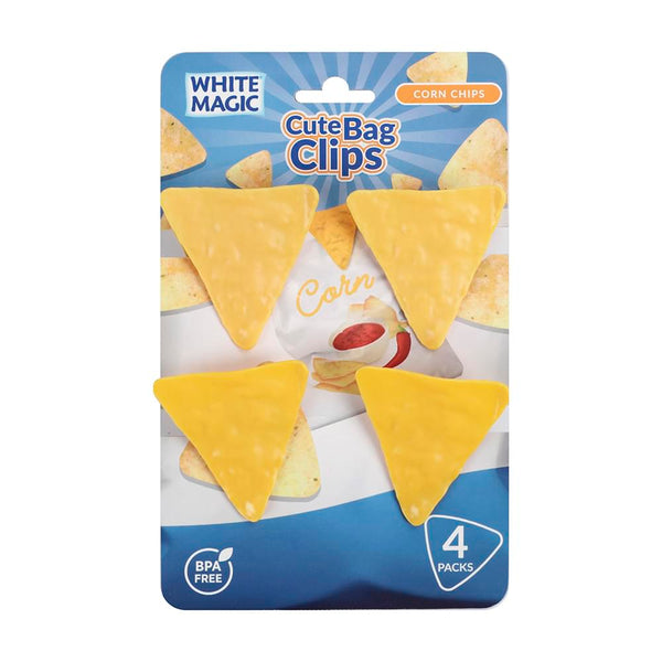 Cute Bag Clips 4 Pack - Corn Chips