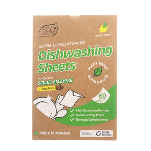 Eco Basics Dishwashing Sheets 60 pack - Fresh Lemon