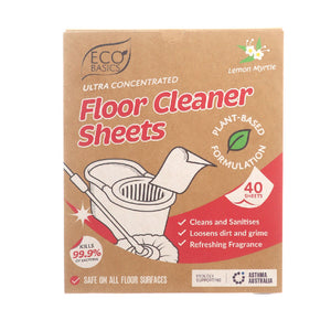 Eco Basics Floor Cleaner Sheets 40 pack - Lemon Myrtle