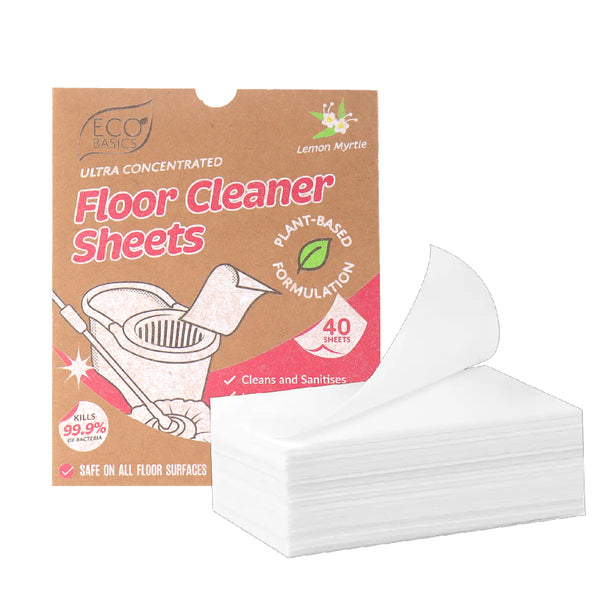 Eco Basics Floor Cleaner Sheets 40 pack - Lemon Myrtle