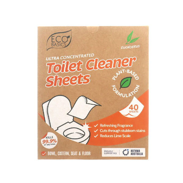 Eco Basics Toilet Cleaner Sheets 40 pack - Eucalyptus