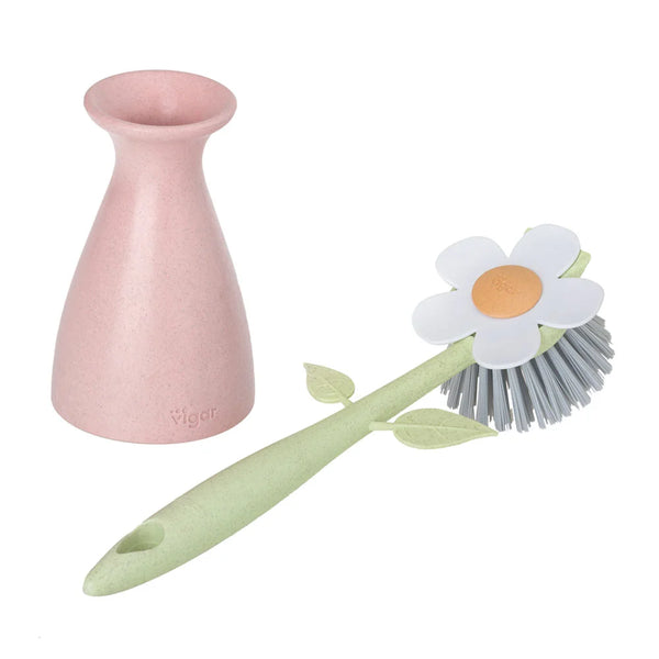 Florganic Dish Brush with Vase