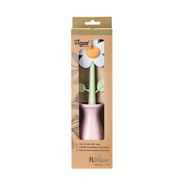 Florganic Dish Brush with Vase