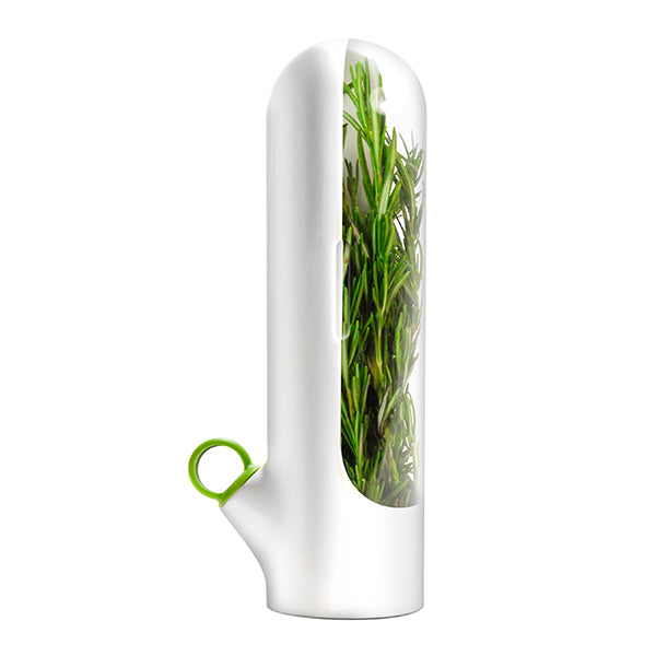 Mini Herb Savor by Prepara for keeping small herb bundles fresh.