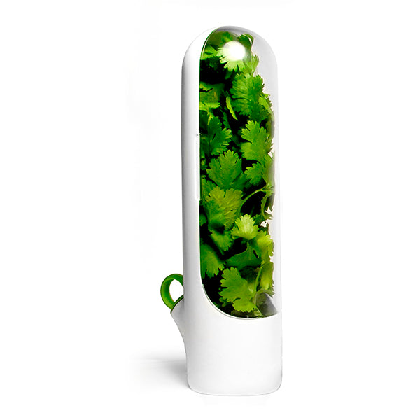 Mini Herb Savor by Prepara for keeping small herb bundles fresh.