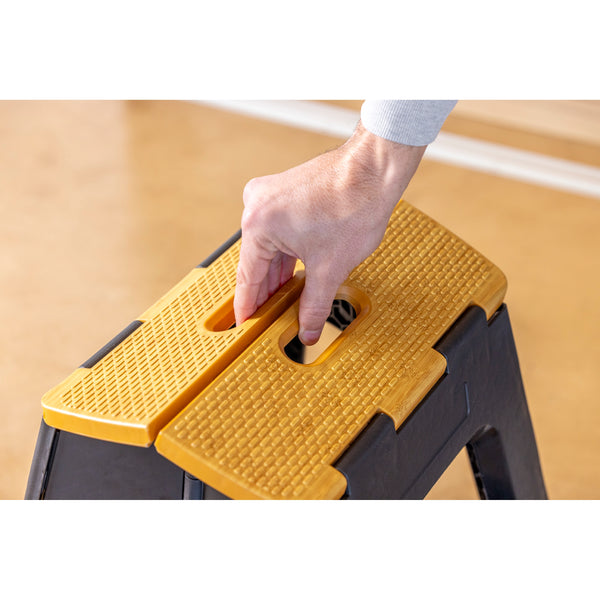 Vigar Compact 2 Step Bamboo On Top Foldable 40cm Stool
