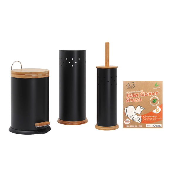 Eco Basics 3 in 1 Bathroom Set With 20 Cleaning Sheets