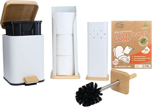 Eco Basics Square 3 in 1 Bathroom Set With Toilet Cleaning Sheets