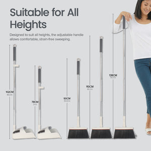 White Magic Indoor Outdoor Broom & Dustpan Set