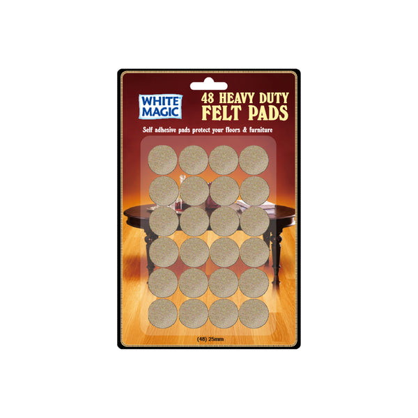 White Magic Heavy Duty Felt Pads - 48 pcs