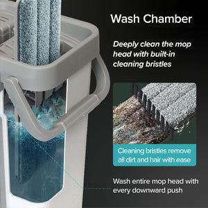 White Magic Flat Mop & Bucket Set