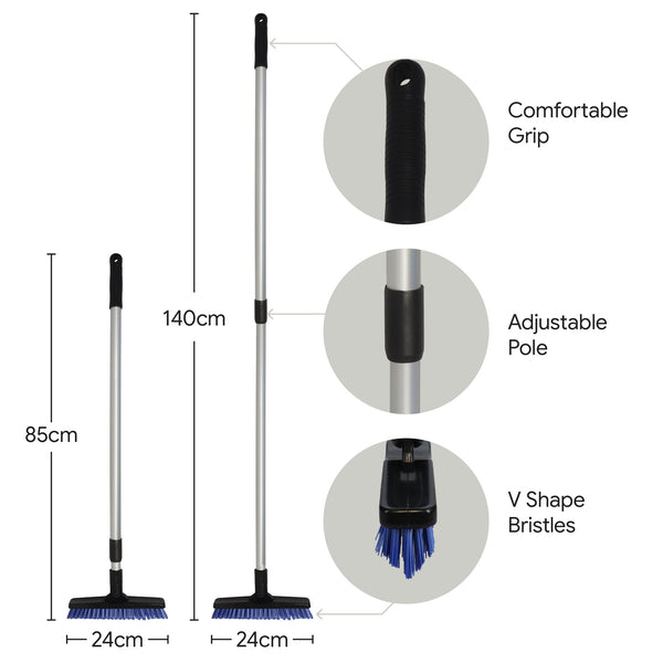 White Magic Long Handle Grout Brush