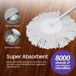 White Magic Turbo Spin Mop Complete Set