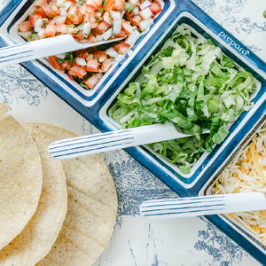 Prepara 3-Section Tray - Coastal Stripe