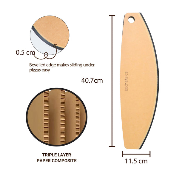 Eco Basics Pizza Cutter & Paddle Combo