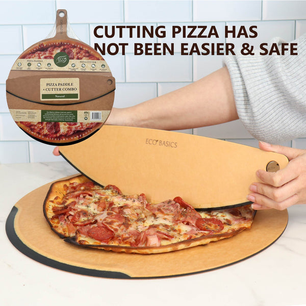 Eco Basics Pizza Cutter & Paddle Combo
