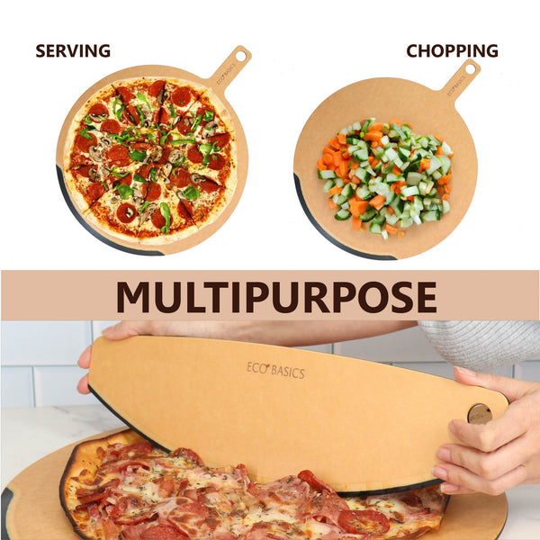 Eco Basics Pizza Cutter & Paddle Combo
